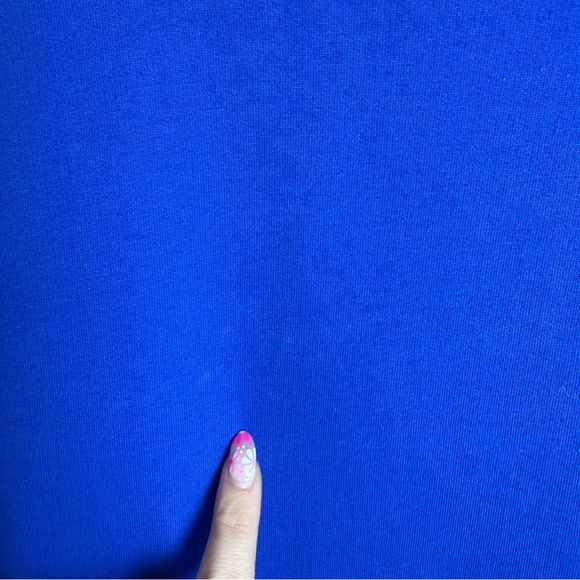 Kim Rogers Women’s Royal Blue Drawstring Collar Cardigan Roll Tab Sleeve size L - Picture 4 of 11